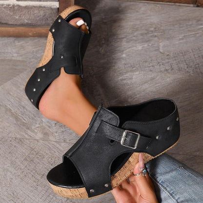Amara - Orthopedisch geïnspireerde sleehak sandalen