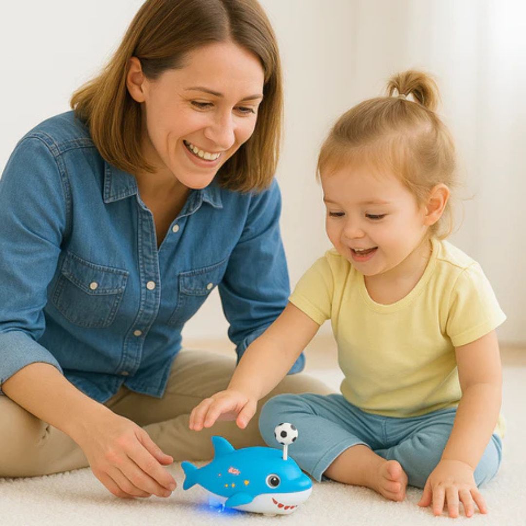 Pływająca zabawka rekin z piłeczką