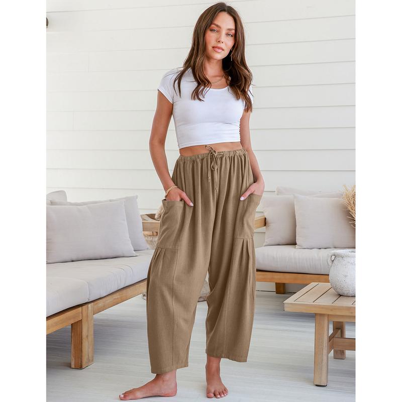 Mara - Luchtige broek met koordsluiting