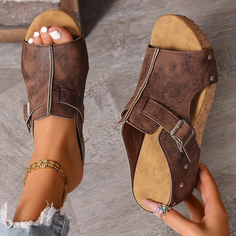 Amara - Orthopedisch geïnspireerde sleehak sandalen