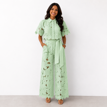 Isabela - Tweedelige kanten dames set