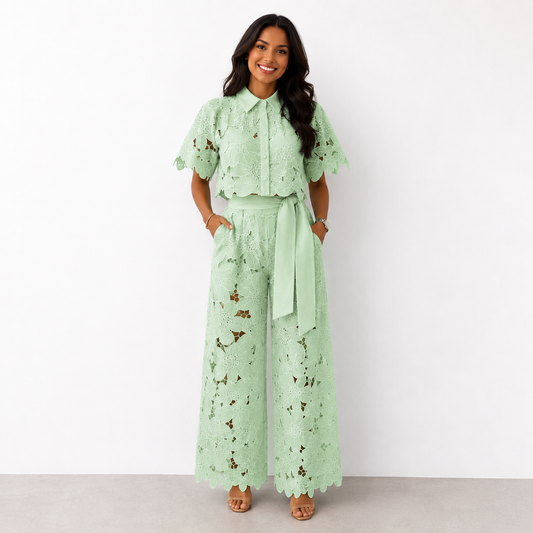 Isabela - Tweedelige kanten dames set