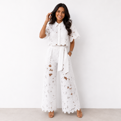 Isabela - Tweedelige kanten dames set