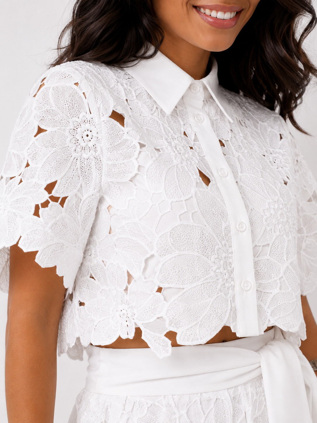Isabela - Tweedelige kanten dames set