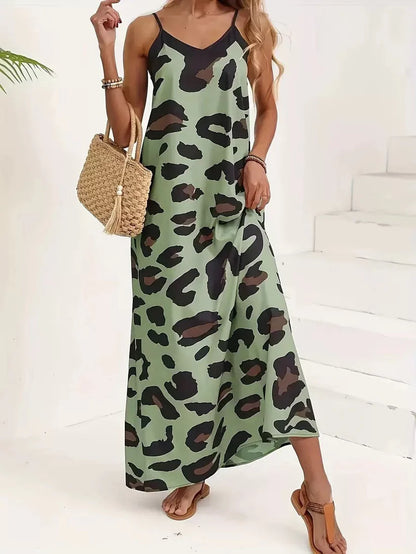 Wilda - Losvallende maxi jurk met print