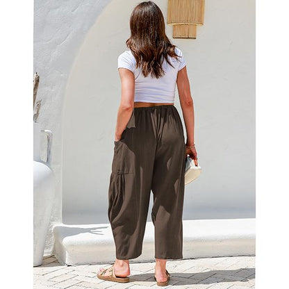 Mara - Luchtige broek met koordsluiting