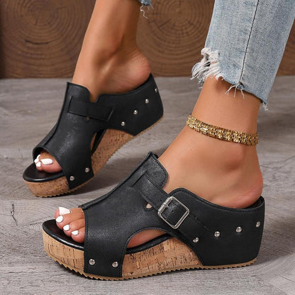 Amara - Orthopedisch geïnspireerde sleehak sandalen