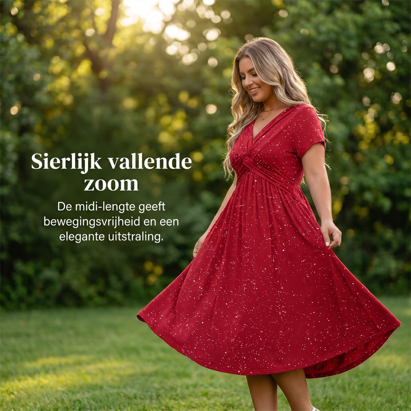 Valeria - Elegante glitterjurk met V-hals