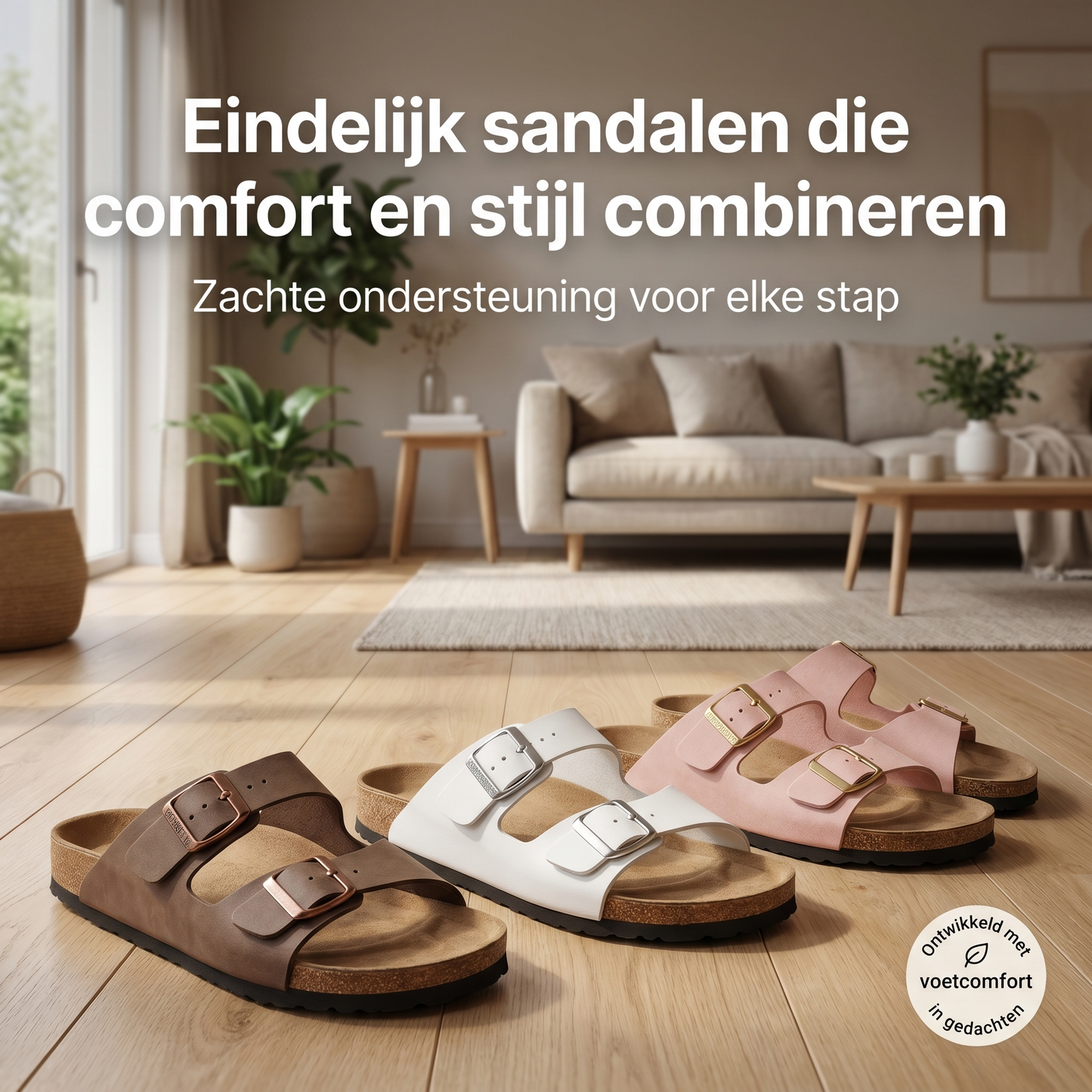 Liora - Orthopedisch geïnspireerde verstelbare slippers