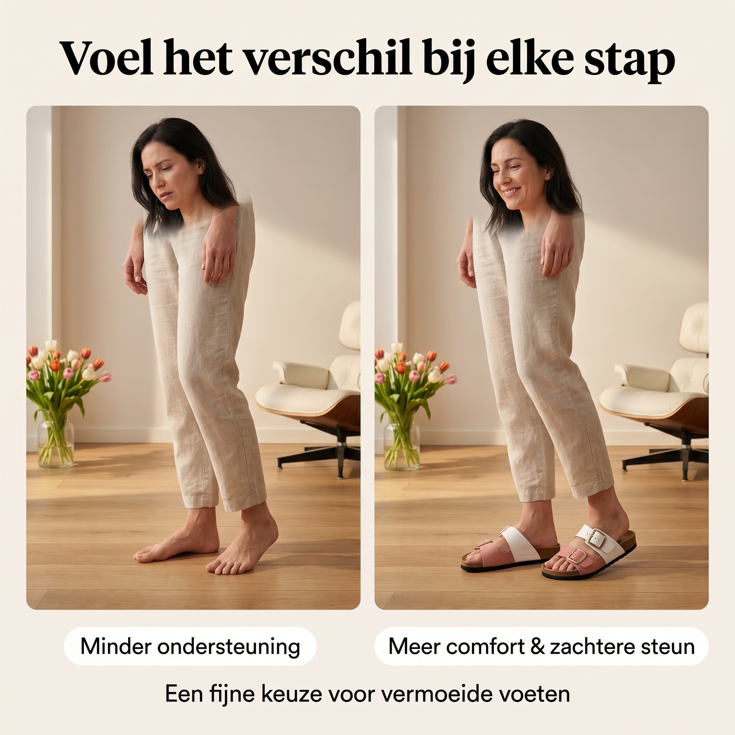 Liora - Orthopedisch geïnspireerde verstelbare slippers
