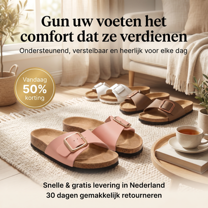 Liora - Orthopedisch geïnspireerde verstelbare slippers