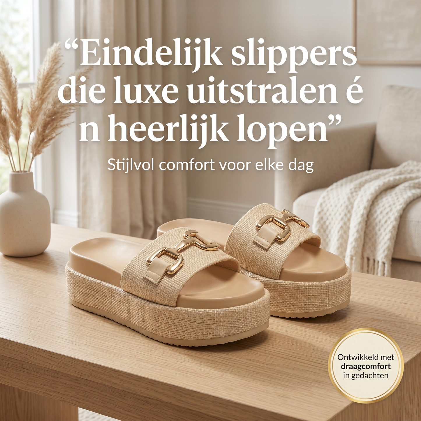 Eline - Orthopedisch geïnspireerde plateau slippers