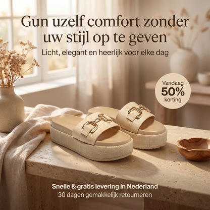 Eline - Orthopedisch geïnspireerde plateau slippers