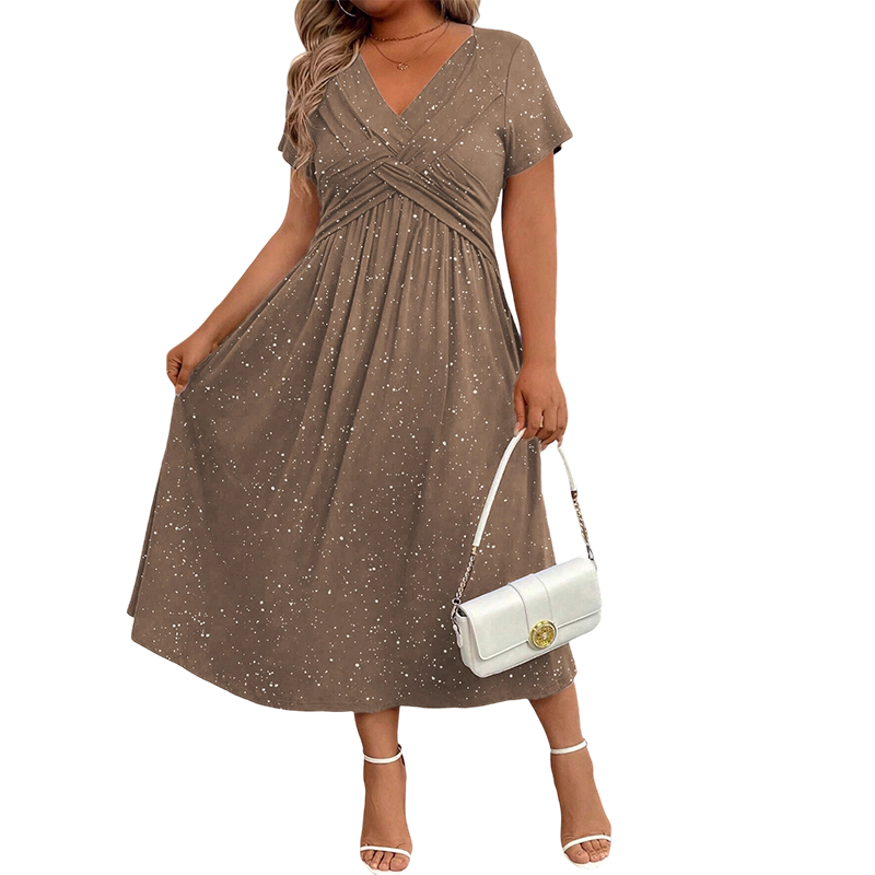 Valeria - Elegante glitterjurk met V-hals