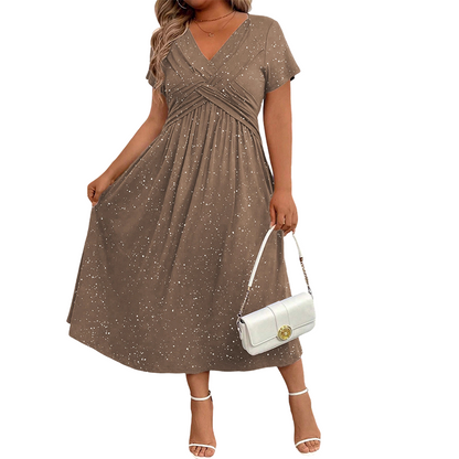 Valeria - Elegante glitterjurk met V-hals
