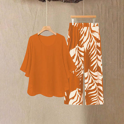 Amélie - Elegante tweedelige dames set met wijde broek